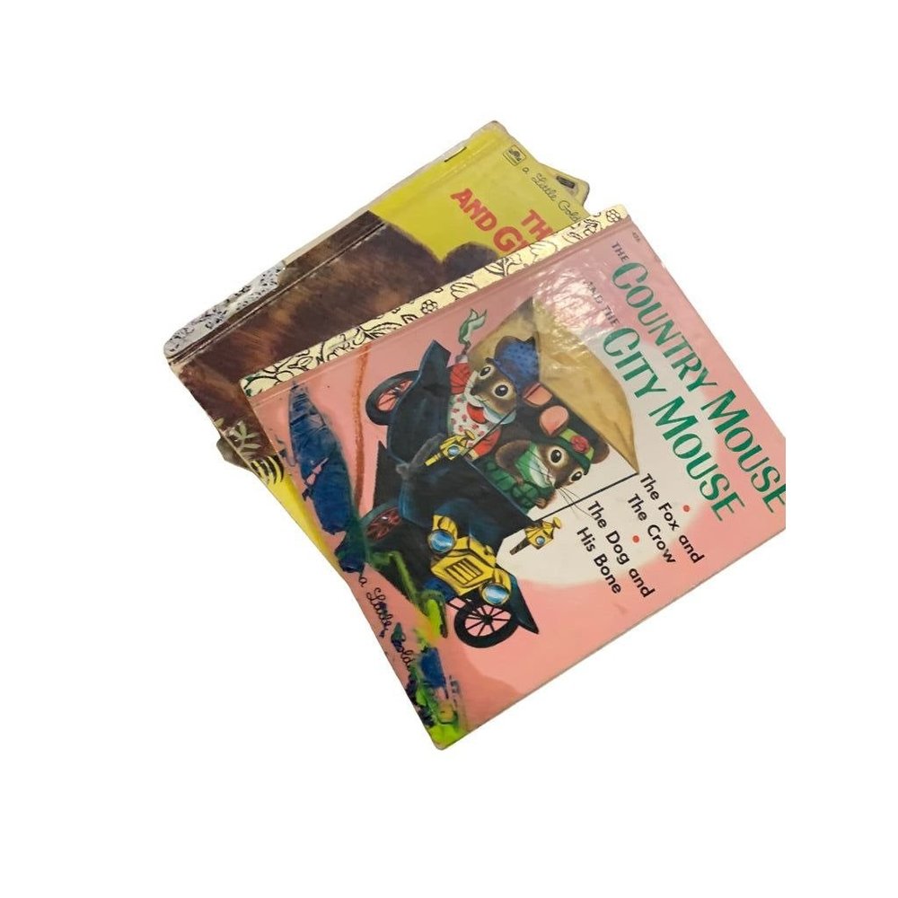 Lot of 6 Vintage Golden Books Animals Colors Mouse Rough Condition